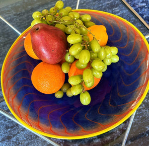 My House by Marine Vintage Art Glass Collectibles KOSTA BODA 13” Art Glass Bowl from the Bon Bon Collection
