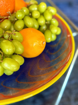 My House by Marine Vintage Art Glass Collectibles KOSTA BODA 13” Art Glass Bowl from the Bon Bon Collection