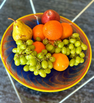My House by Marine Vintage Art Glass Collectibles KOSTA BODA 13” Art Glass Bowl from the Bon Bon Collection