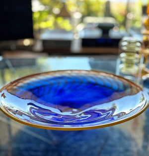 My House by Marine Vintage Art Glass Collectibles KOSTA BODA 13” Art Glass Bowl from the Bon Bon Collection