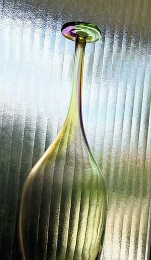 My House by Marine Vintage Art Glass Collectibles Unique Signed KOSTA BODA Fidji Glass Tall Bottle Vases for Elegant Home Display