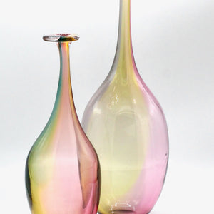 My House by Marine Vintage Art Glass Collectibles Unique Signed KOSTA BODA Fidji Glass Tall Bottle Vases for Elegant Home Display