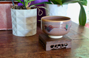 My House by Marine vintage Asian Art Bowl Traditional Japanese Chawan Gold Ceremony Bowl with Gift Box