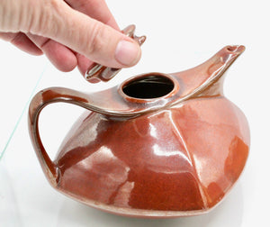 My House by Marine Vintage ceramic teapot set Original Vintage Art Deco Rust & Gold Tea Set - Hand Painted Treasure Find