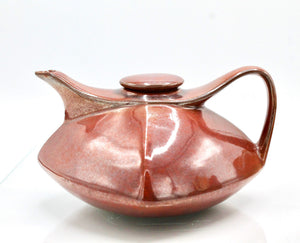 My House by Marine Vintage ceramic teapot set Original Vintage Art Deco Rust & Gold Tea Set - Hand Painted Treasure Find
