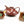 My House by Marine Vintage ceramic teapot set Original Vintage Art Deco Rust & Gold Tea Set - Hand Painted Treasure Find