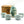 My House by Marine vintage Sake Set Handmade Celadon Ceramic Sake Set: Vintage Signed Bottle, Woven Basket