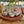 My House by Marine vintage Sake Set Japanese Porcelain Sake Set: Celadon Bottle & 4 Hand Painted Cups in Handwoven Basket