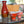 My House by Marine vintage Sake Set Porcelain Red Sake Set with 3 Delicate Hand Painted Floral Cups and Woven Basket