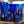 My House by Marine Water/Juice Glasses Antique Floral Painted Solid wood Box with 6 Italian Cobalt glasses