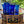 My House by Marine Water/Juice Glasses Antique Floral Painted Solid wood Box with 6 Italian Cobalt glasses