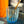 My House by Marine Water/Juice Glasses/Decanter 2 glasses BLUE Hand Blown Orange & Blue Colorful Glassware Tumbler Sets and Decanter