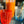 My House by Marine Water/Juice Glasses/Decanter 2 glasses ORANGE Hand Blown Orange & Blue Colorful Glassware Tumbler Sets and Decanter