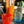 My House by Marine Water/Juice Glasses/Decanter Hand Blown Orange & Blue Colorful Glassware Tumbler Sets and Decanter
