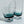 My House by Marine Water/Juice Glasses 2 shorter glasses Hand Blown Luxury Ombré teal Crystal Glasses for the Contemporary Table
