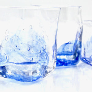 My House by Marine whiskey glasses Contemporary Japanese Large Blue Luxury Crystal Whiskey Glass