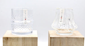 My House by Marine whiskey glasses Edo Mt Fuji  Style Whiskey Glass: Japanese Crystal Rocks Glass in Wood Box