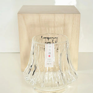 My House by Marine whiskey glasses Edo Mt Fuji  Style Whiskey Glass: Japanese Crystal Rocks Glass in Wood Box