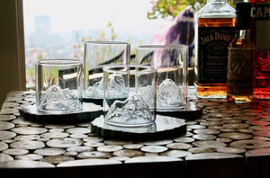 My House by Marine whiskey glasses Elegant Whiskey Tumbler With Inside Mountain Motif- Set for Cocktail Lovers and Father’s Day Gift