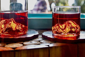 My House by Marine whiskey glasses Elegant Whiskey Tumbler With Inside Mountain Motif- Set for Cocktail Lovers and Father’s Day Gift