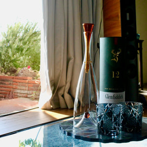 My House by Marine whiskey glasses Traditional Japanese Style Crystal Hand Cut Glass in Ink Blue