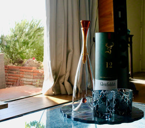 My House by Marine whiskey glasses Traditional Japanese Style Crystal Hand Cut Glass in Ink Blue