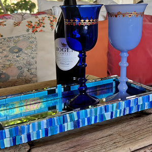 My House by Marine Wine glasses sets Colorful Wine Goblets Sets- Hand Painted Stemware for Elegant Table Decor
