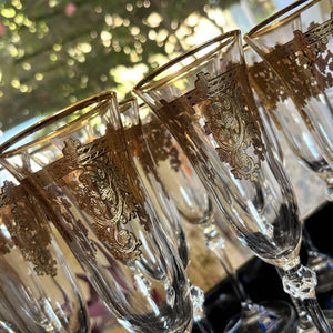 My House by Marine Wine glasses sets Vintage Italian Crystal Champagne Flutes for Elegant Table Decor_Set of 11